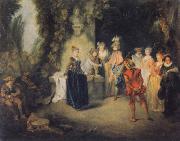 Jean-Antoine Watteau Museum national the Franzosische Komodie oil on canvas